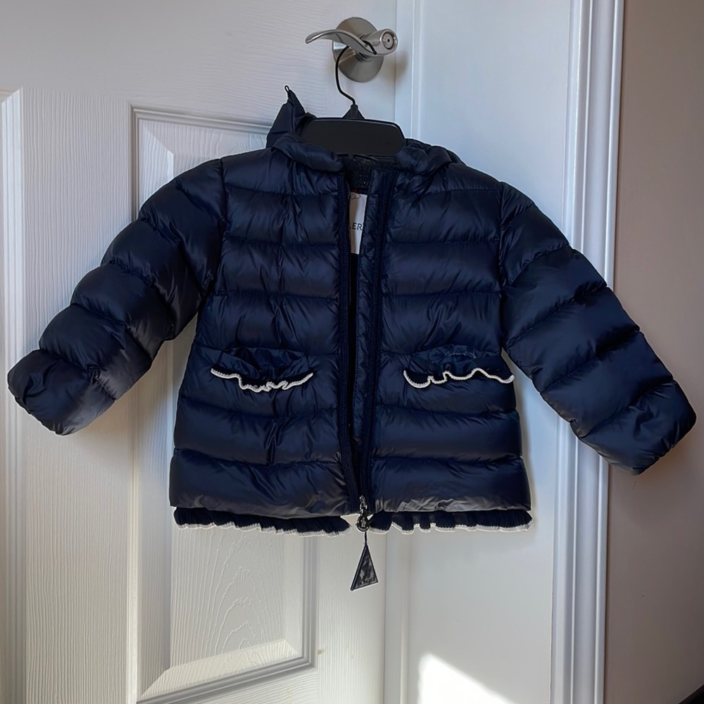 Moncler girls navy jacket